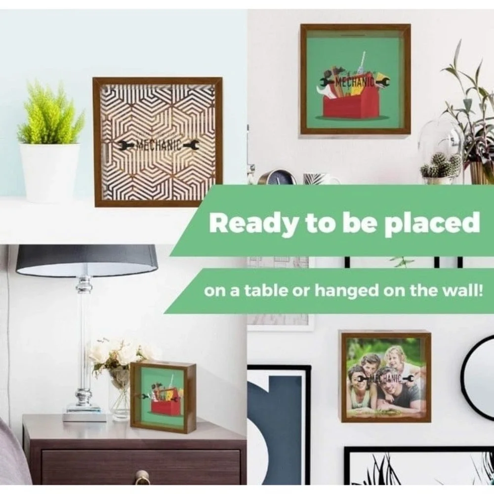 Mechanic Gift Shadow Box Wall‎ Decor - 6x6x2